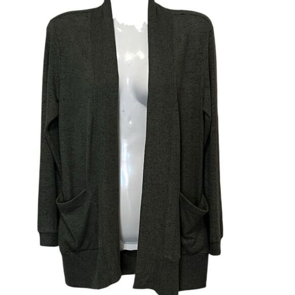 Bobeau Womens Open-Front Cardigan PXS Green Super Soft Closet Staple‎ Hippie NWT - Picture 1 of 8